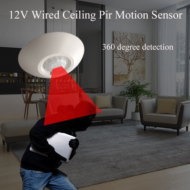 Motion Sensor Pir Wired - Détecteur de mouvement PIR filaire 12V,